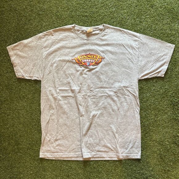 VINTAGE Monster Garage T Shirt Mens XL Gray TV Show Graphic 2003 00s Y2K - Picture 1 of 8